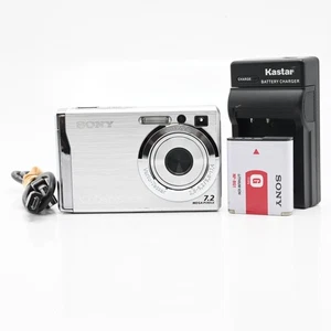 Sony Cyber-Shot DSC-W80 7.2MP Digital Camera w/3x Zoom Silver #137 - Picture 1 of 7