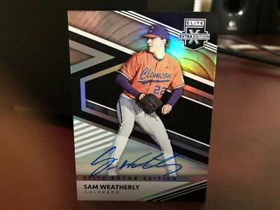 2020 Panini Elite Extra Edition Baseball Sam Weatherly Auto  Card #81 - Image 1 of 2