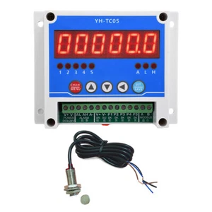 12-24V 5-Channel Non-Contact Motor Speed Meter RPM Tachometer Hall Sensor Modbus - Picture 1 of 27