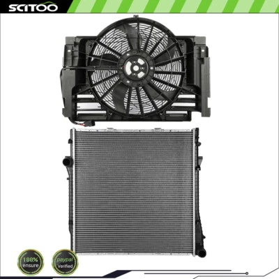 Kit de ventilador de radiador y condensador de coche apto para BMW X5 2000-2003 2005 2006 3,0 L 4,4 L Foto 1 de 4