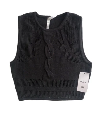 RVCA Number One Cable Knit Sleeveless Sweater Size S M L  - Image 1 of 4