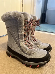 NEW Mountain Warehouse Isotherm 7/40 Ladies snow boots Grey Pink - Picture 1 of 5