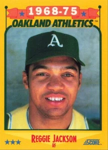 1988 Score Baseball Reggie Jackson 1968-75 Oakland Athletics #500 - Picture 1 of 2