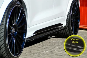 Juego de faldones laterales CUP de ABS para Audi Q3 F3 F3N con S-Line óptica carbono - Imagen 1 de 3
