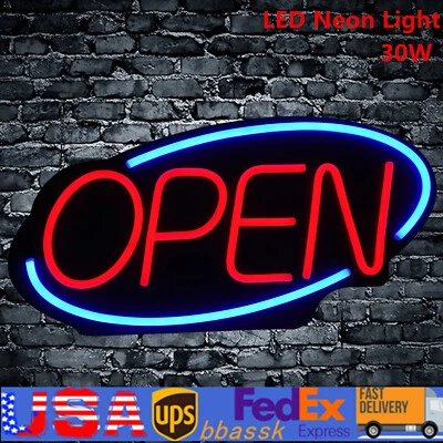 LED Open Sign Bright Neon Light Large for Restaurant Bar Pub Shop Store Business - Image 1 of 4