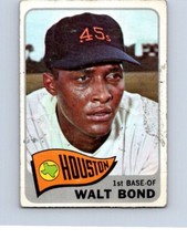 VINTAGE BASEBALL CARD 1965 TOPPS HOUSTON ASTROS WALT BOND NO 0445