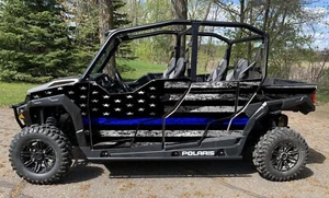 2016-CURRENT POLARIS GENERAL 1000 4 GRAPHIC GLOSS WRAP THIN BLUE LINE FLAG KIT - Bild 1 von 2