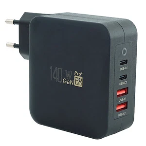 keepdrum GaN140 USB Cargador Multi Rápido Cargador 2x USB-C 2x USB-A 140 W - Imagen 1 de 8