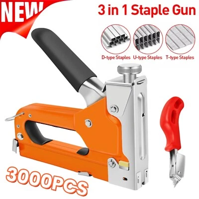 2025 NEU 3 IN 1 Handtacker Set inkl,Profi Tacker f r Holz 3000 Tackerklammern - Bild 1 von 4