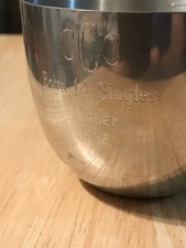 1982 Boys 14 Singles Winner Trophy - Pewter