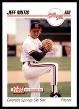 1992 SkyBox AAA Jeff Mutis Colorado Springs Sky Sox #40