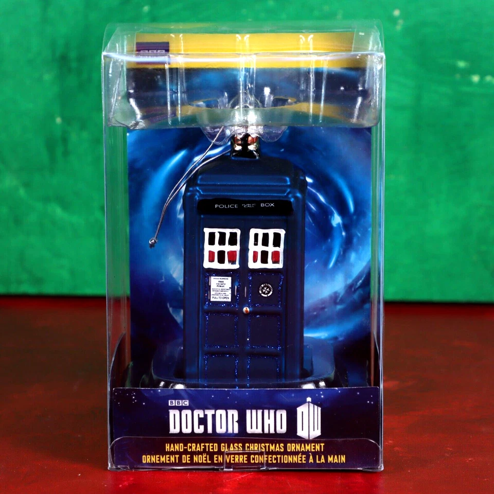Доктор Кто ТАРДИС Рождественское украшение 4,5» Курт Адлер полиции вызов коробка 2013 запечатанный - Изображение 1 из 4