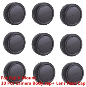 10 X Mount Lens Rear Cap Back Cover + Camera Body Cap Cover for Fujifilm X Mount - Picture 1 of 5