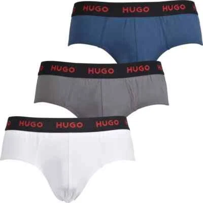 Hugo Bold Hip Briefs 3-Pack Men's Power Underwear Regular Fit New w/Gift Box - Image 1 of 4