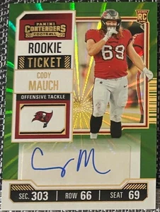 🔥 2023 Panini Contenders GREEN LASER PARALLEL Cody Mauch #169 ROOKIE AUTO 🔥 - Bild 1 von 2