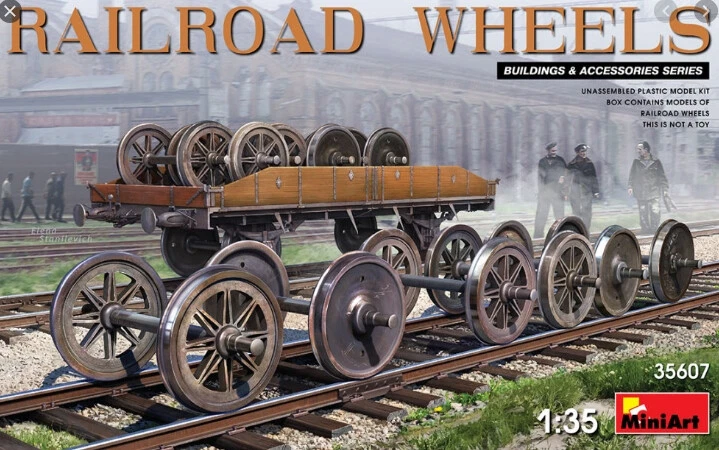 Railroad Wheels Diorama Buildings & Accessories 1 35 Plastic Model Kit Miniart