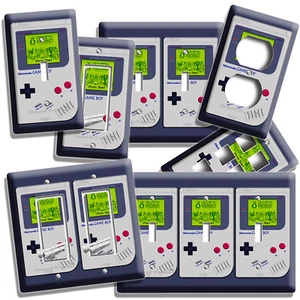 VIDEO GAME BOY KONSOLE KLASSISCH NINTENDO LICHTSCHALTER AUSLASS WANDPLATTE SPIELZIMMER - Bild 1 von 32
