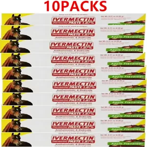 10pcs Paste Horse Dewormer - Apple Flavor Exp 3 YEAR. - Photo 1/6