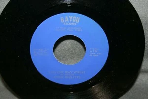 EDDIE BISSETTE This One Way Street / Stop Buggin 45 BAYOU 114 Honky Tonk Country - Imagen 1 de 2