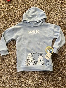 Sonic The Hedgehog Baby Blue Hooded Sweatshirt Size XS  (4/5) - Picture 1 of 5