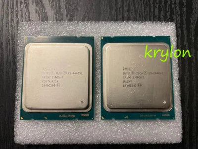 **LOTE DE 2** Procesador CPU Intel Xeon E5-2640V2 SR19Z 2,00 GHZ de 8 núcleos Foto 1 de 2