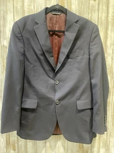 Jack Victor Collection Men Blazer size 40R Navy Blue 100% Wool Valutowood Spj - Picture 1 of 14