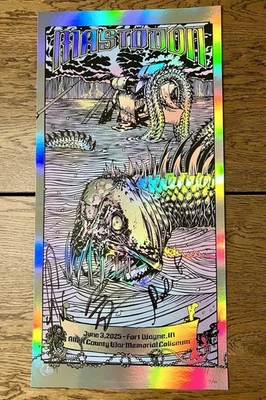 Mastodon Autographed Foil Poster - Ft. Wayne, IN 2025 16/70 - Image 1 of 4
