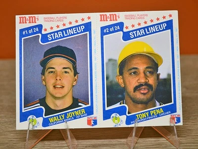 Vintage 1987 M&M Baseball Star Lineup Cards - Complete Set - 24 Cards Uncut - Image 1 of 4