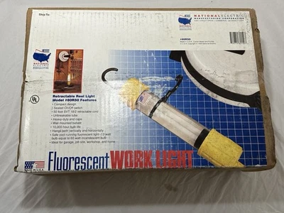 Luz de trabalho fluorescente retrátil elétrica National #80R50 - Imagem 1 de 3