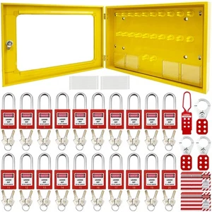 Lockout Tagout Station Metal Kit with Lock Out Tag Out Loto 4 Hasps,40 Tags,2... - Picture 1 of 7