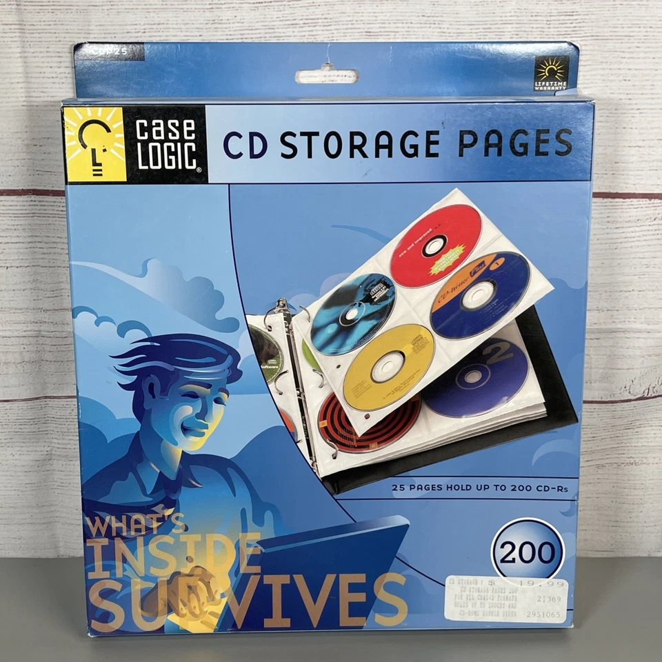 Case Logic 200 Capacity Cd Album Refill Pages - Slide Insert - Plastic - Clear - Image 1 of 2