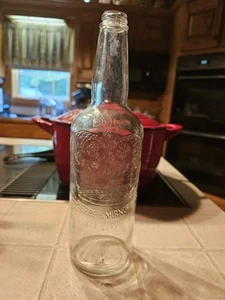 Vtg 1977 Embossed w Crown & STE PIERRE SMIRNOFF 4/5 QUART, 1818; LIQUOR BOTTLE  - Picture 1 of 8