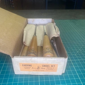 vintage buck bros Carving chisel Set No.8. London Style 8 Tools - Picture 1 of 10