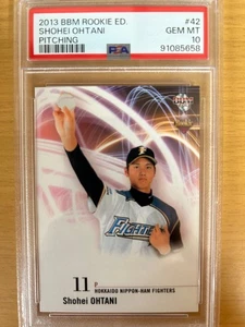 PSA 10 Shohei Ohtani 2013 BBM Rookie Edition RC PITCHER #42 GEM MINT Dodgers - Bild 1 von 2