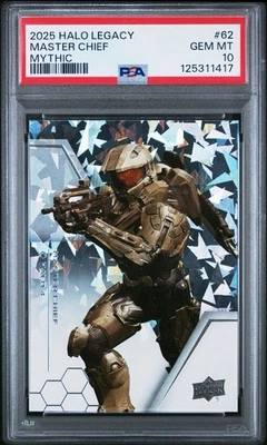 2025 Upper Deck Halo Master Chief #62 PSA 10 Mythic Rare Parallel - Image 1 of 2