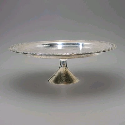 Vintage Rogers Pedestal Silver Plate Cake Stand 12" Round Footed - Image 1 of 4