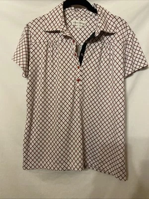 Женские кнопки на кнопках с коротким рукавом для гольфа красный и синий размер большой пиклбол - Изображение 1 из 4