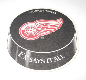 1960's NHL Hockey Trivia Detroit Redwings Souvenir Program Pennant Molson Export - Picture 1 of 2