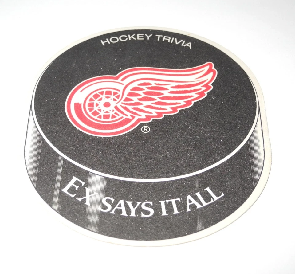 1960's NHL Hockey Trivia Detroit Redwings Souvenir Program Pennant Molson Export - Image 1 of 2