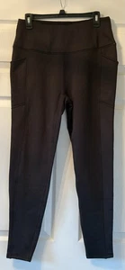 Avalanche Outdoor Supply Insulated Leggings Womens Large Black Fleece Lined VGUC - Picture 1 of 9