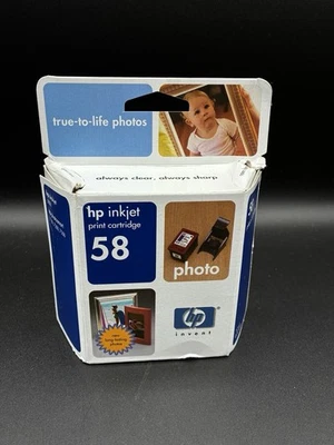 NOS HP 58 Inkjet Print Cartridge Photo Genuine Sealed C6658AN  - Image 1 of 4
