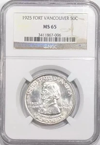 1925 Fort Vancouver Commemorative Half Dollar NGC MS-65 - Picture 1 of 2