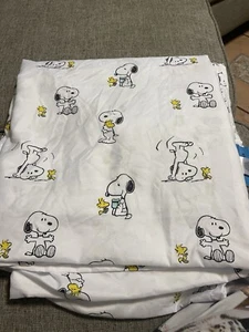 Berkshire Set lenzuola king size 4 pezzi arachidi all over stampa Snoopy Woodstock - Foto 1 di 6