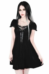 Killstar Heather Gothic Punk Witchy Alternative Velvet Babydoll Dress KSRA000941 - Picture 1 of 5