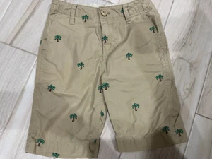 boys GAP KIDS khaki shorts ADJUSTABLE WAIST casual PALM TREES size 7 - Picture 1 of 3