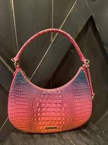 BRAHMIN Bekka Leder Schultertasche Geldbörse in Horizon Ombre Melbourne Neu mit Etikett - Bild 1 von 12
