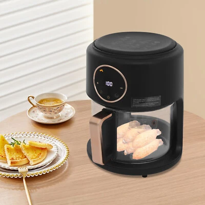 4.2L/3.81Qt Airy Fryer, 110V Glass Air Fryer, 360° Viewable Airy Fryer 1200W - Image 1 of 4