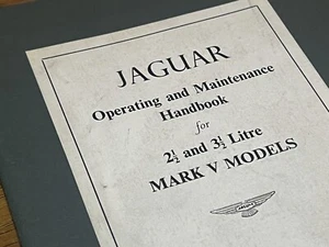 Jaguar MK5 Owners Manual Operating Service Handbook 2.5 3.5 Mark V Model - Bild 1 von 10