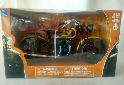 NEW RAY 1934 SPORT SCOUT INDIAN MOTORCYCLE 1:12 SCALE HTF - Image 1 of 4