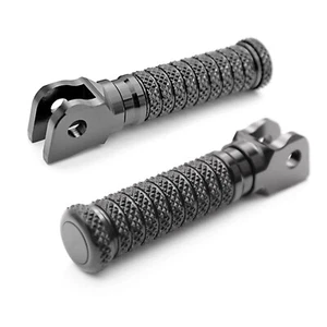 Black CNC Front Foot Pegs POLE For ZZR 1400 ZX14R 06-16 17 18 19 20 - Picture 1 of 6